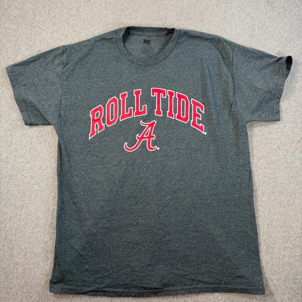 Alabama Crimson Tide MV Sport Roll Tide T-Shirt Men's Large Heather Gray NCAA